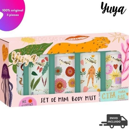 Yuya Set Mini Body Mist 100% Original 5 Deliciosos Aromas