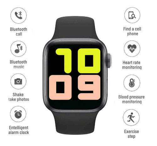 Reloj Inteligente T500 Deportivo Bluetooth Oxímetro Cardiaco