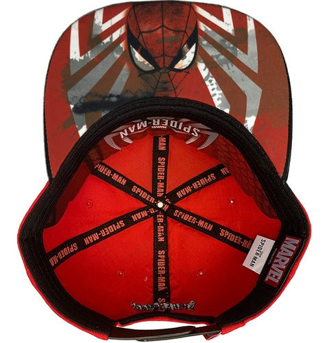 Gorra Spider-man Con Placa Metálica Negra Marvel Sp21062102