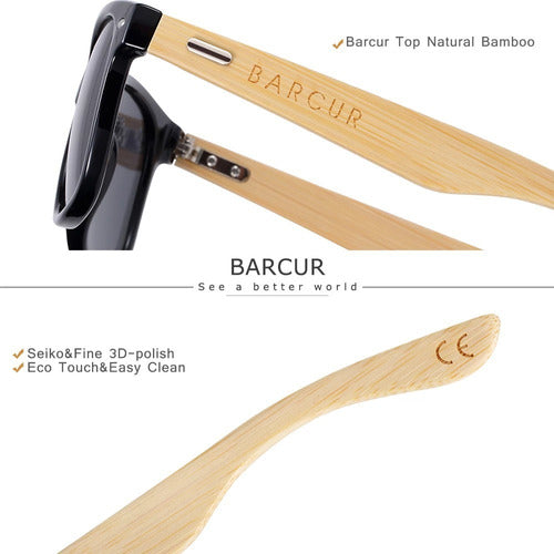 Gafas De Sol - Polarizado - Bamboo - Hombres/damas - Barcur