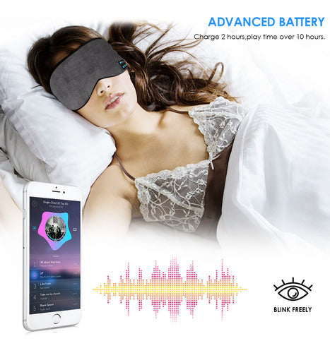 Antifaz Para Dormir Con Auriculares Inalambricos Estéreo