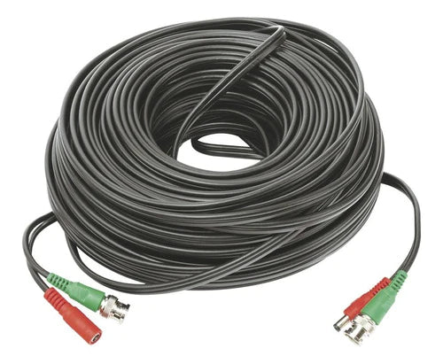 Cable Coaxial Armado Con Conector Bnc Y Alimentación 50 Mts