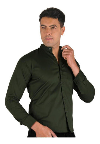 Camisa Casual Hombre Stfashion Verde 50504009 Algodón