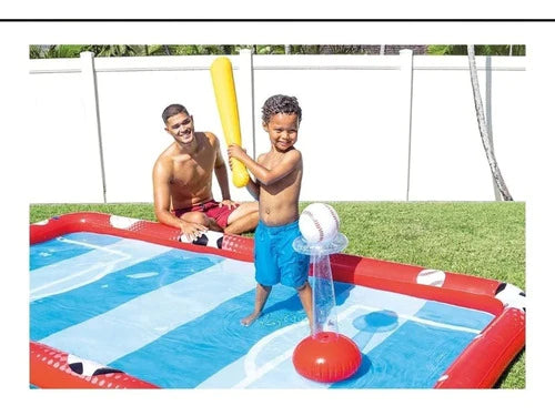Alberca Inflable Para Niños Juegos Voli, Fut Y Béisbol 3 M