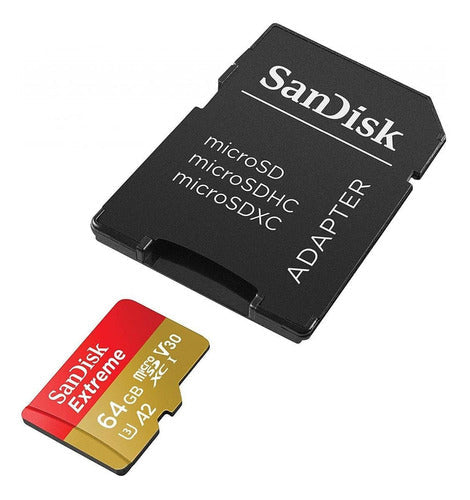 Memoria Micro Sdxc Sandisk Extreme 64gb Con Adaptador