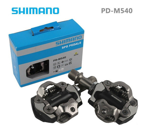 Pedales Para Bicicleta Shimano M540 C/placas