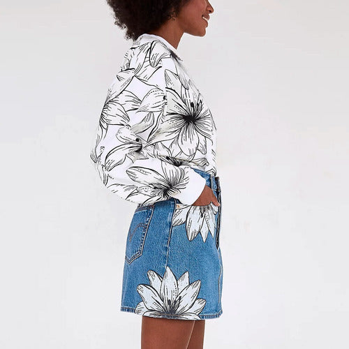 Falda De Mezclilla X Farm Ribcage Skirt Mujer Levi's Lv0244