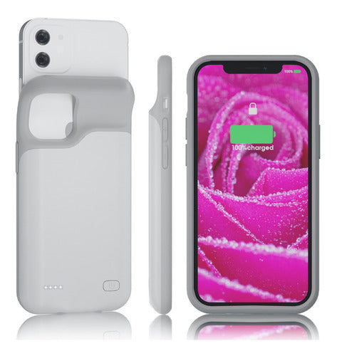 Carcasa Con Batería Recargable Para iPhone 12 Mini Blanco