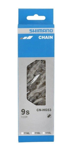 Cadena Shimano Cn-hg53 114 Eslabones 9 Velocidades