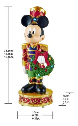 Cascanueces Mickey Y Pluto Disney Luz Y Musica 45cm Navidad