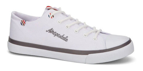 Tenis Aeropostale Original Hombre Blanco Sneaker Low Top Tel