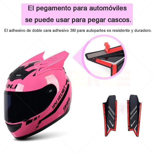 Casco Abatible Moto Deportivo Diseño Negro Rosa Certificado