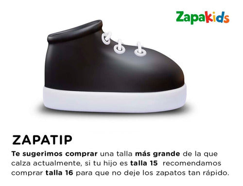 Zapato Escolar Audaz Negro Mocasin Piel Talla (22.0-26-0).