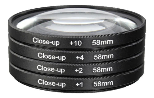 Filtros Close Up Macro 58mm +1 +2 +4 +10 Para Camara Dslr