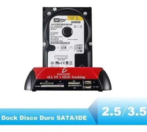 Case Dock Estación Disco Duro 2.5 3.5 Sata Ide Gadget Elegat