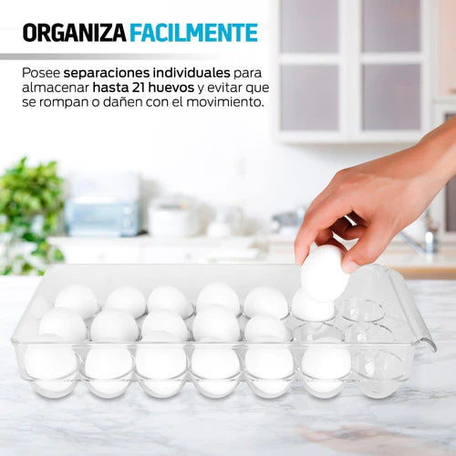 Organizador De Huevos Para Refrigerador 21 Huevos Redlemon