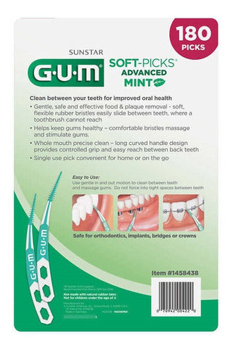 Gum Advanced Mint 180 Soft-picks