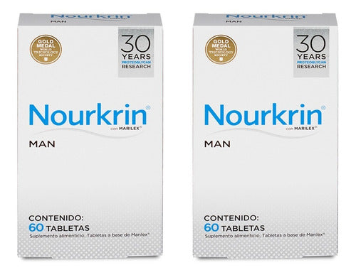 Pack 2 Nourkrin Man Tratamiento Anticaída Hombre 60tabs