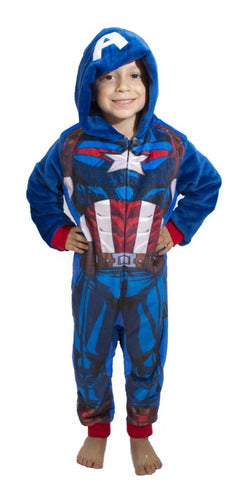 Mameluco Marvel Niño Con Gorro Bordado Capitán América