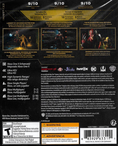 ..:: Injustice 2 Legendary Edition ::.. Para X Box One En Gw