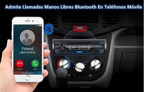 Auto Estereo Reproductor Bluetooth Manos Libres Mp3 Radio Fm