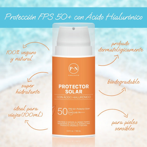 Protector Solar Facial Fps50 Con Acido Hialuronico Para Cara
