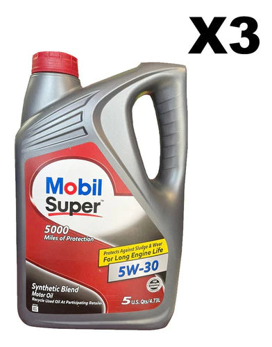 Aceite Sintetico Mobil Super 5w30 3 Garrafas 14.19l