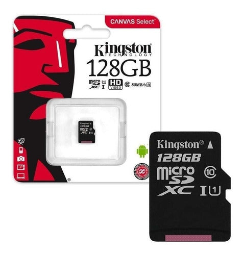 Memoria Micro Sd 128 Gb Kingston Canvas Select Con Adaptador