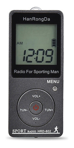 Radio Bolsillo Fm/am Hrd-602 Receptor Lcd Con Auricular