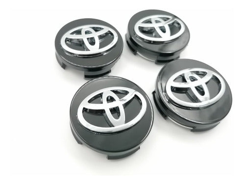 4 Tapas Centro De Rin Toyota Camry Prius Sienna 62mm Negro