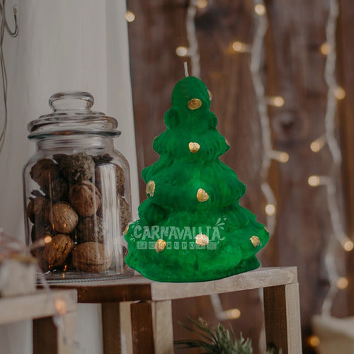3 Velas Grande Aromáticas  Árbol Navidad Verde Cena Adorno