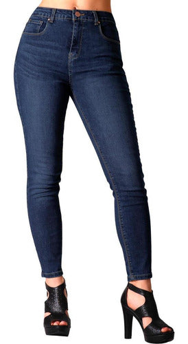 Jeans Básico Mujer Furor Stone 62105617 Mezclilla Stretch