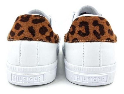 Tenis Casual Para Mujer Tommy Hilfiger Lustery-a Blanco/cafe