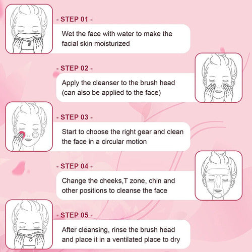 Cepillo De Limpiador Facial Electrico Multifuncional