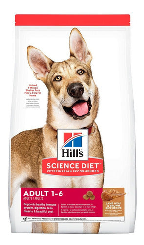 Alimento Hill's Science Diet Para Perro Adulto Todos Los Tamaños Sabor Harina De Cordero Y Arroz Integral En Bolsa De 33lb