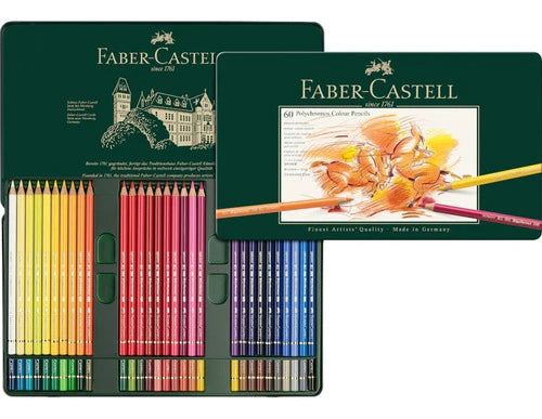 60 Colores Polychromos Profesionales Premium Faber Castell
