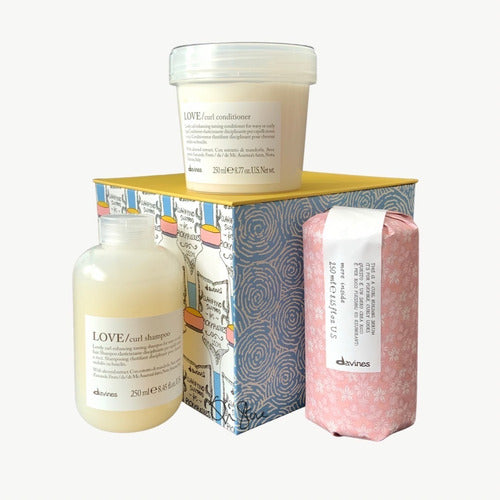 Davines Kit Love Curl Shampoo, Acondicionador + Serum