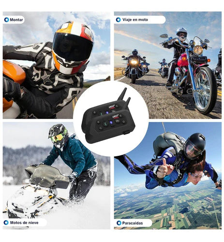 Intercomunicador Motocicleta Para Casco Bluetooth 2pcs, Ip65
