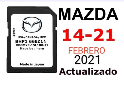 Mapas Mazda Gps Tarjeta De Navegación 2014 -2020