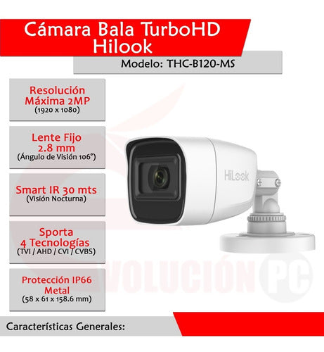 Cámara Bala Turbo Hd Thc-b120-ms 2mp Smart Ir30 / Ip66