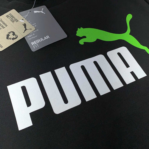 Sudadera Puma Big Logo Crew Negro 586763-51 Look Trendy
