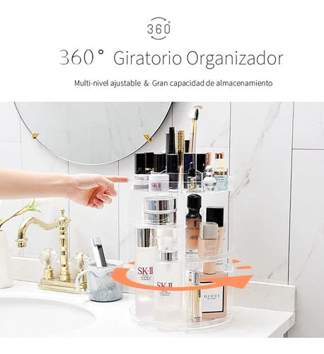 Organizador Transparente De Maquillaje 360°rotación Apilable