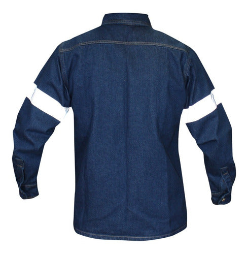 Camisa De Mezclilla 14 Oz Gruesa Uso Rudo Industrial  Brisco