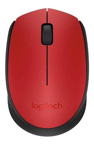 Mouse Inalámbrico Logitech  M170 Rojo Y Negro