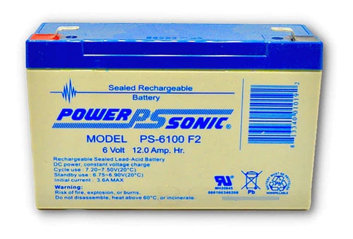 Batería Ps6100 6 V 12 Ah Power Sonic Recargable Montables