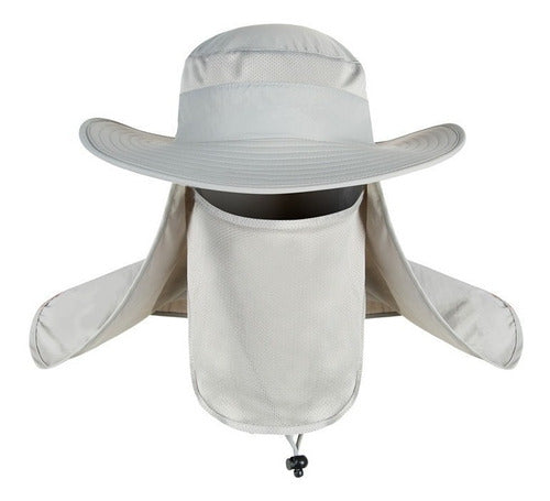 Sombrero De Pescador Viseras Con Protección Cuello Y Cara