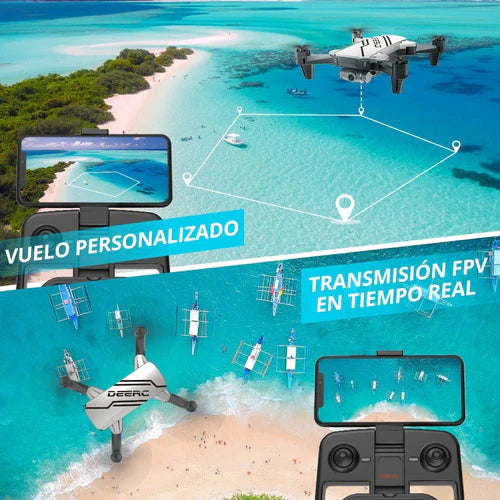 Deerc Mini Fpv Drone D20 Con Cámara De 720p Y 2 Baterías