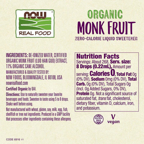 Endulzante Orgánico Fruto Del Monje / Org Liquid Monk Fruit