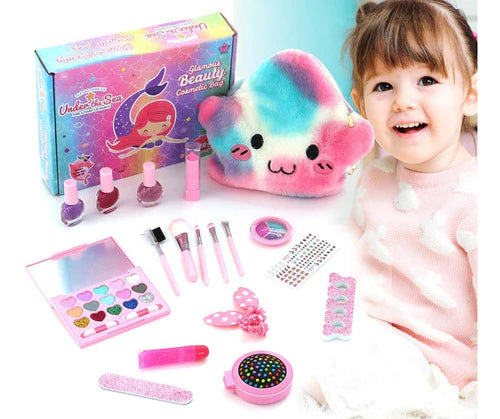 Kit De Maquillaje Para Niños Lavable Moda Conjunto