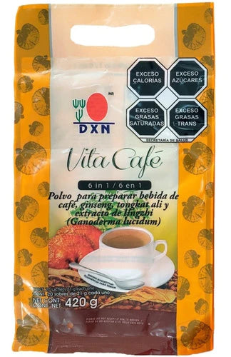 Paquete Doble Vita Café 6 En 1 Dxn 20 Sobres / Vigorizante